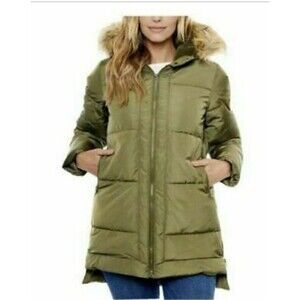 Be Boundless Womens  Anorak Parka Jacket Olive Green NWT Winter Coat